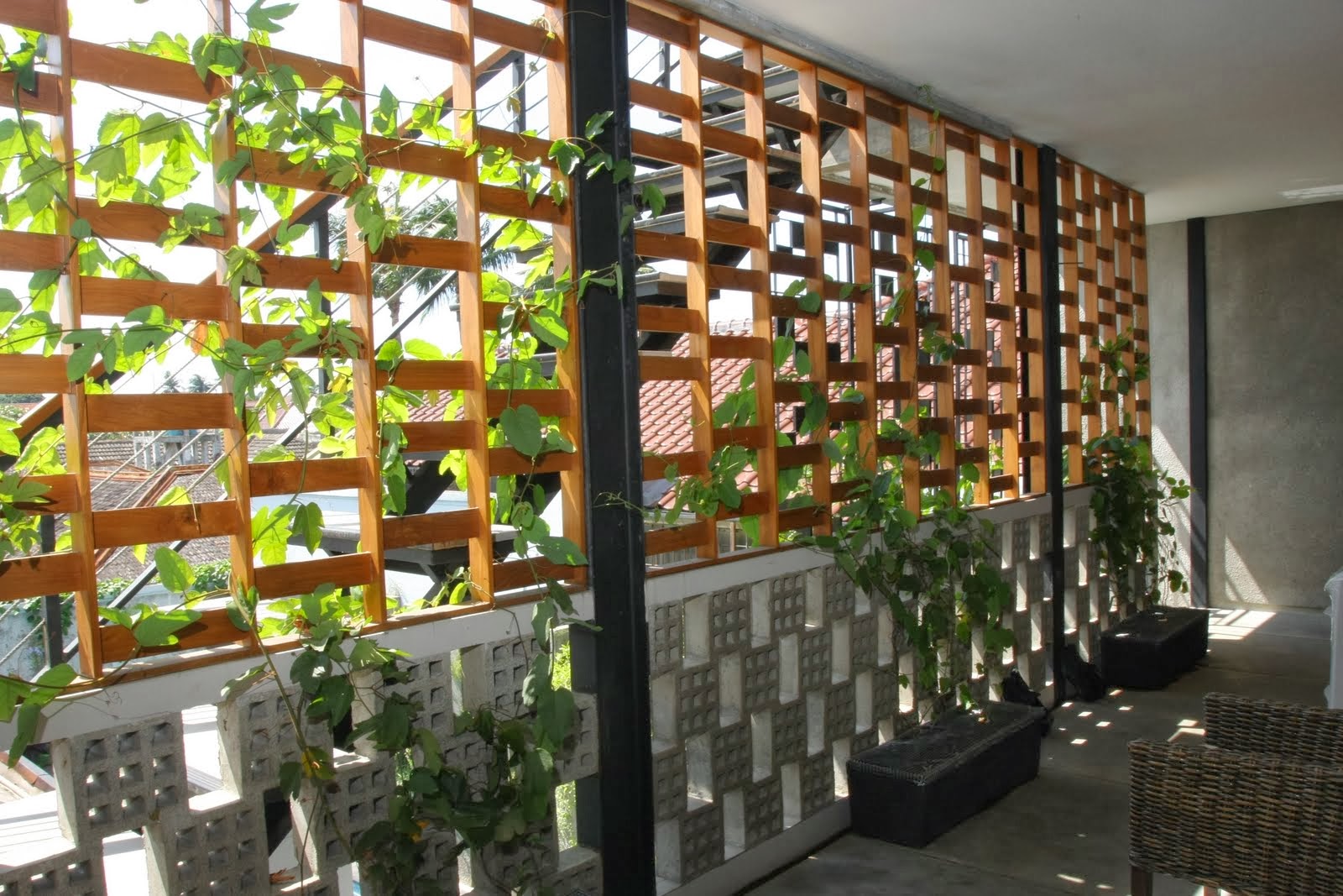Desain Eksterior Ganti Pagar Rumah Dengan Dinding Rooster